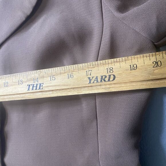 Vintage 80s STUDIO I Midi Skirt Blouse 2-Piece Set Suit Womens 10 Brown Black - Picture 8 of 15